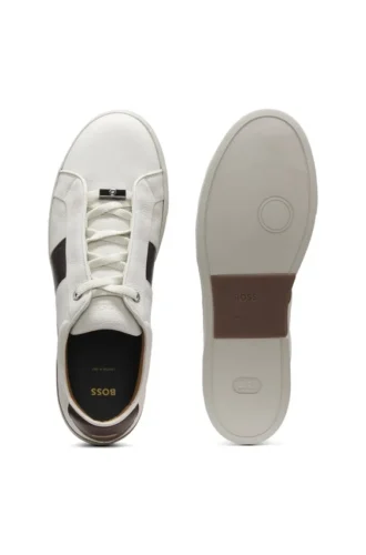 Gary-Ledersneaker mit kontrastierendem Seiteneinsatz