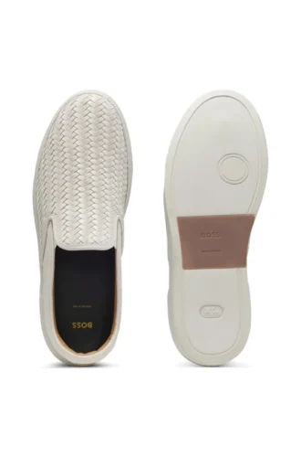Gary-Sneaker aus glattem und gewebtem Wildleder