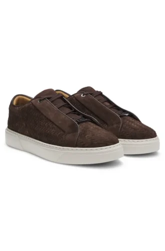 Gary Sneakers mit gewebtem Obermaterial aus Wildleder