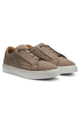 Gary Sneakers mit gewebtem Obermaterial aus Wildleder