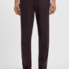 Gebürstete, konisch geschnittene Hose aus Stretch-Flanell Gebürstete, konisch geschnittene Hose aus Stretch-Flanell