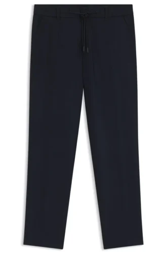 Gebürstete, konisch geschnittene Hose aus Stretch-Flanell