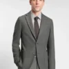 Gebürstete Slim-Fit-Jacke aus Stretch-Flanell Gebürstete Slim-Fit-Jacke aus Stretch-Flanell