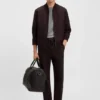 Gebürstete Slim-Fit-Jacke aus Stretch-Flanell Gebürstete Slim-Fit-Jacke aus Stretch-Flanell