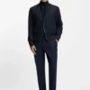 Gebürstete Slim-Fit-Jacke aus Stretch-Flanell Gebürstete Slim-Fit-Jacke aus Stretch-Flanell