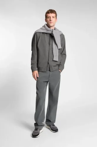 Gebürstete Slim-Fit-Jacke aus Stretch-Flanell