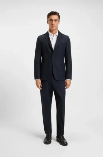 Gebürstete Slim-Fit-Jacke aus Stretch-Flanell
