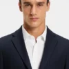 Gebürstete Slim-Fit-Jacke aus Stretch-Flanell Gebürstete Slim-Fit-Jacke aus Stretch-Flanell