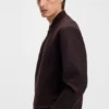 Gebürstete Slim-Fit-Jacke aus Stretch-Flanell Gebürstete Slim-Fit-Jacke aus Stretch-Flanell