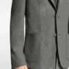 Gebürstete Slim-Fit-Jacke aus Stretch-Flanell Gebürstete Slim-Fit-Jacke aus Stretch-Flanell