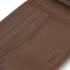 Geldbörse aus genarbtem Leder mit Logo-Schriftzug