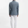 Gemusterte Jacke in Regular-Fit aus einer Baumwollmischung