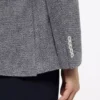 Gemusterte Jacke in Regular-Fit aus einer Leinenmischung