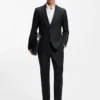 Gemusterte Jacke in Regular-Fit aus Schurwolle