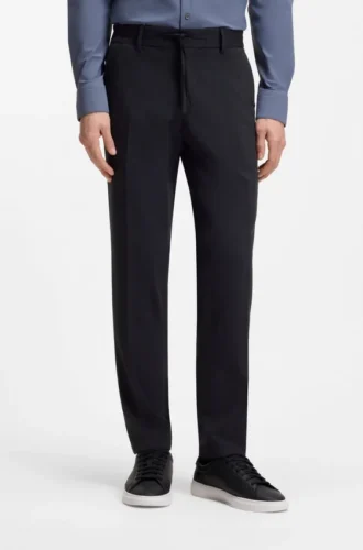Gemusterte Slim-Fit-Hose aus einem Wollmischgewebe