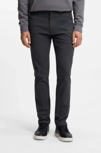 Gemusterte Slim-Fit-Hose aus Stretchstoff