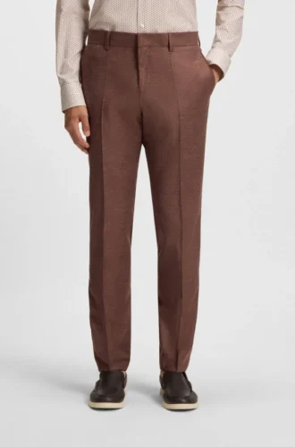 Gemusterte Slim-Fit-Hose aus Stretchstoff