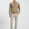 Gemusterte Slim-Fit-Hose aus Stretchstoff