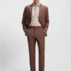 Gemusterte Slim-Fit-Hose aus Stretchstoff