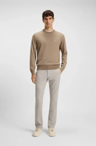 Gemusterte Slim-Fit-Hose aus Stretchstoff