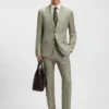 Gemusterte Slim-Fit-Hose aus Stretchstoff
