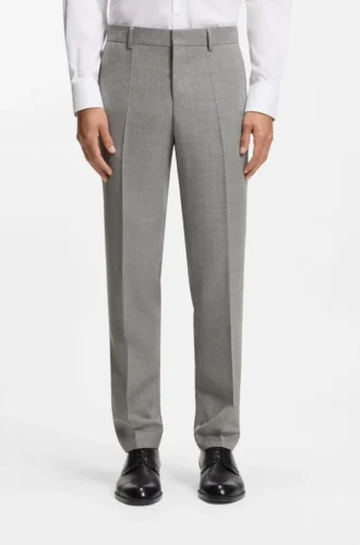 Gemusterte Slim-Fit-Hose aus Stretchwolle