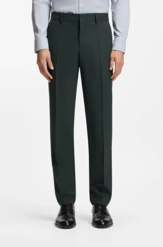 Gemusterte Slim-Fit-Hose aus Stretchwolle