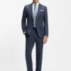 Gemusterte Slim-Fit-Hose aus Stretchwolle