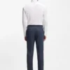 Gemusterte Slim-Fit-Hose aus Stretchwolle
