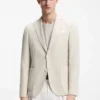 Gemusterte Slim-Fit-Jacke aus Baumwollmischung Gemusterte Slim-Fit-Jacke aus Baumwollmischung