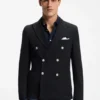 Gemusterte Slim-Fit-Jacke aus Baumwollmischung Gemusterte Slim-Fit-Jacke aus Baumwollmischung