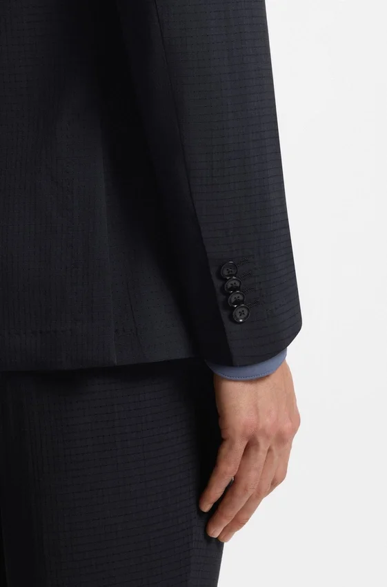 Gemusterte Slim-Fit-Jacke aus einer Wollmischung Gemusterte Slim-Fit-Jacke aus einer Wollmischung