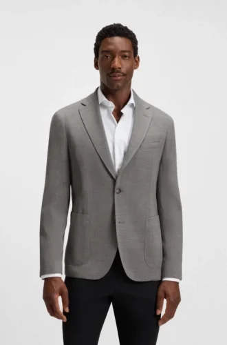 Gemusterte Slim-Fit-Jacke aus komfortablem Stretch-Material