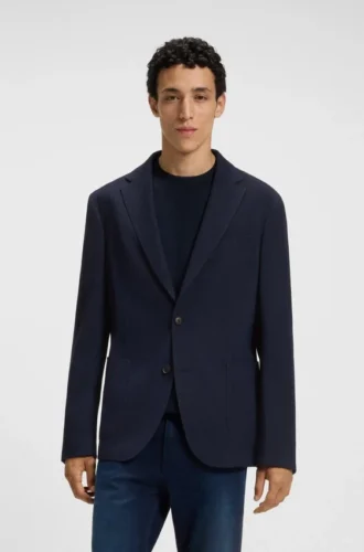 Gemusterte Slim-Fit-Jacke aus komfortablem Stretch-Material
