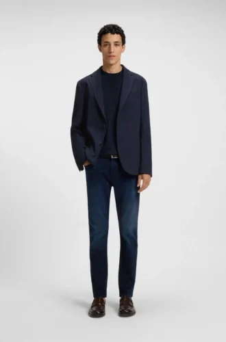 Gemusterte Slim-Fit-Jacke aus komfortablem Stretch-Material