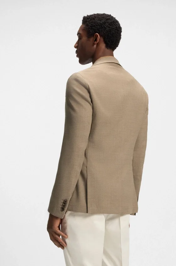 Gemusterte Slim-Fit-Jacke aus komfortablem Stretch-Material Gemusterte Slim-Fit-Jacke aus komfortablem Stretch-Material