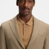 Gemusterte Slim-Fit-Jacke aus komfortablem Stretch-Material Gemusterte Slim-Fit-Jacke aus komfortablem Stretch-Material