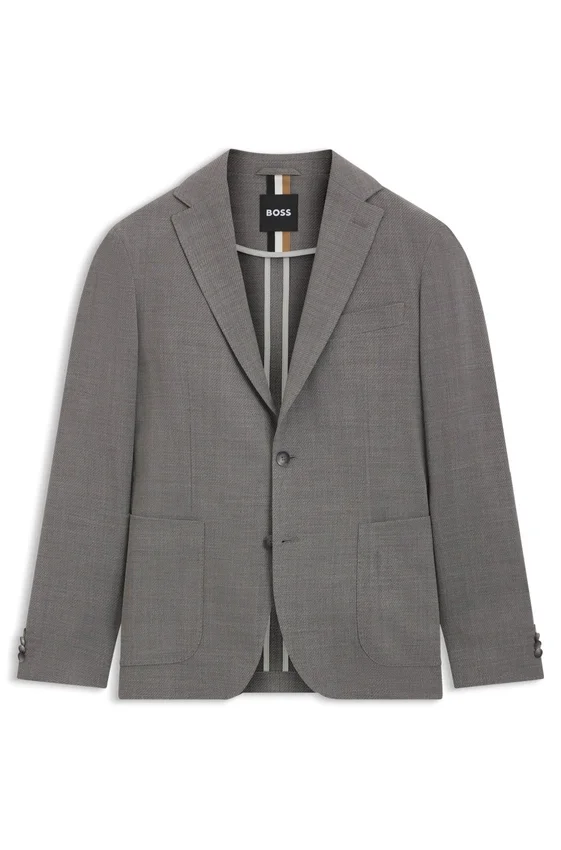Gemusterte Slim-Fit-Jacke aus komfortablem Stretch-Material Gemusterte Slim-Fit-Jacke aus komfortablem Stretch-Material