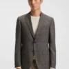 Gemusterte Slim-Fit-Jacke aus Schurwolle Gemusterte Slim-Fit-Jacke aus Schurwolle