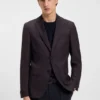 Gemusterte Slim-Fit-Jacke aus Schurwolle Gemusterte Slim-Fit-Jacke aus Schurwolle