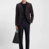 Gemusterte Slim-Fit-Jacke aus Schurwolle Gemusterte Slim-Fit-Jacke aus Schurwolle