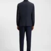 Gemusterte Slim-Fit-Jacke aus Schurwolle