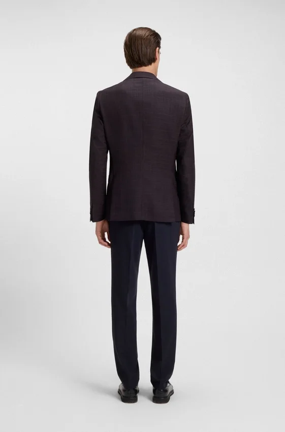 Gemusterte Slim-Fit-Jacke aus Schurwolle Gemusterte Slim-Fit-Jacke aus Schurwolle