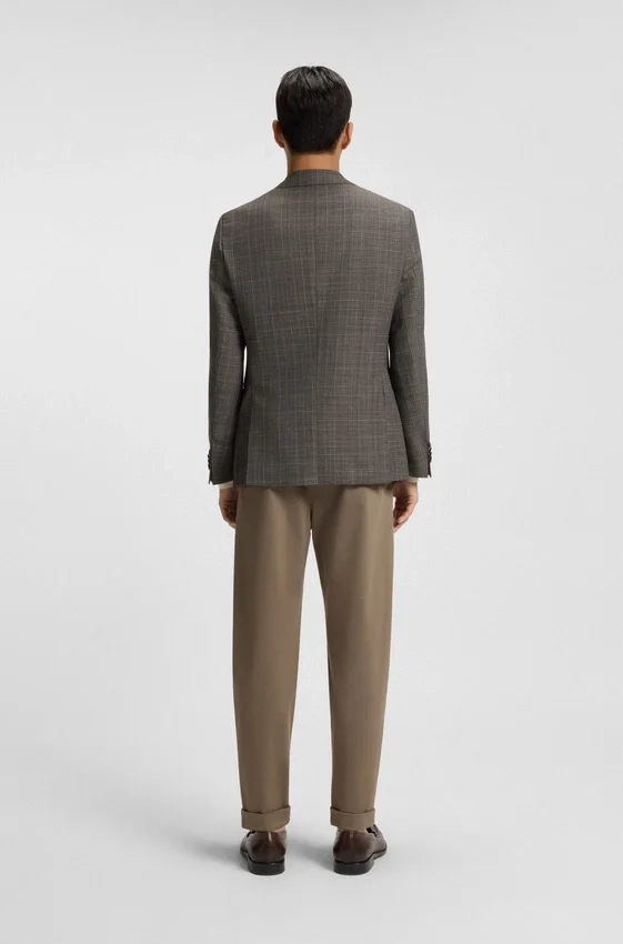 Gemusterte Slim-Fit-Jacke aus Schurwolle Gemusterte Slim-Fit-Jacke aus Schurwolle