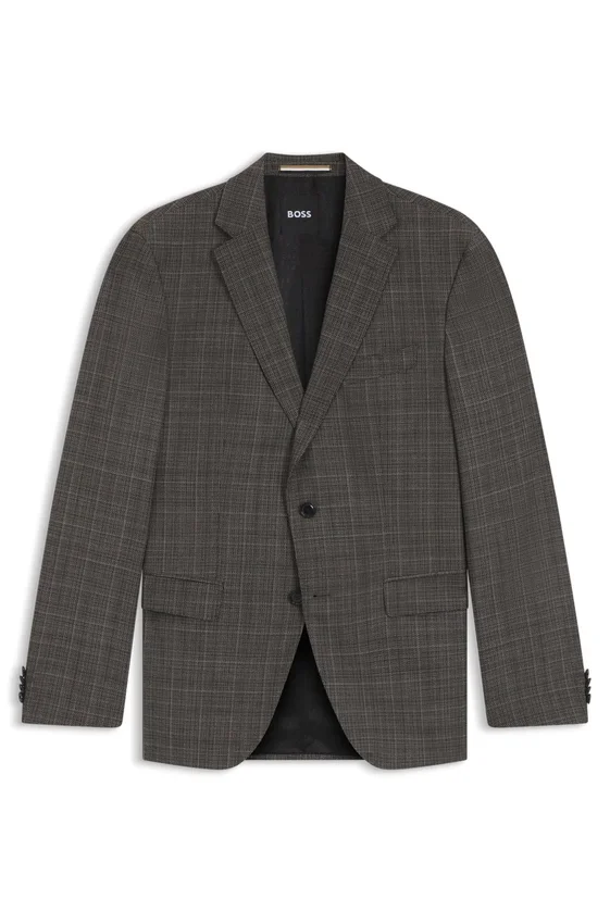 Gemusterte Slim-Fit-Jacke aus Schurwolle Gemusterte Slim-Fit-Jacke aus Schurwolle
