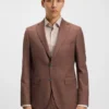 Gemusterte Slim-Fit-Jacke aus Stretchstoff
