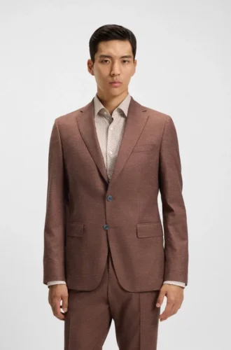 Gemusterte Slim-Fit-Jacke aus Stretchstoff