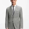 Gemusterte Slim-Fit-Jacke aus Stretchwolle