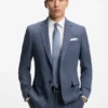 Gemusterte Slim-Fit-Jacke aus Stretchwolle