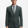 Gemusterte Slim-Fit-Jacke aus Stretchwolle